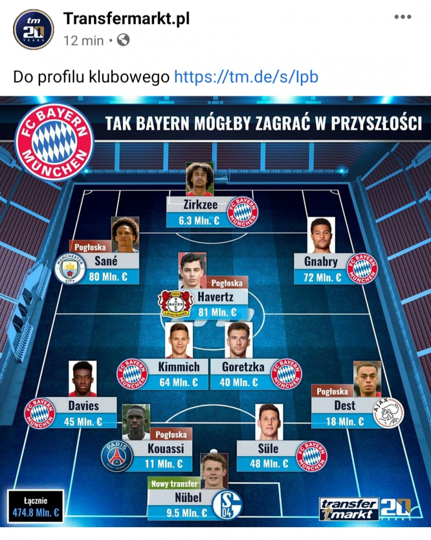 MOŻLIWY skład Bayernu na PRZYSZŁOŚĆ